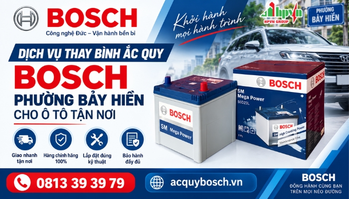 Cửa H&agrave;ng Ắc Quy Bosch Phường Bảy Hiền