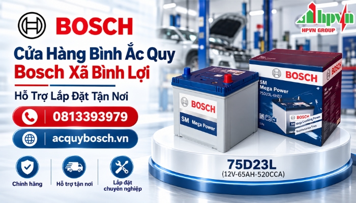 Cửa H&agrave;ng Ắc Quy Bosch X&atilde; B&igrave;nh Lợi Ch&iacute;nh H&atilde;ng