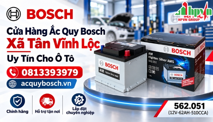 Cửa H&agrave;ng Ắc Quy Bosch X&atilde; T&acirc;n Vĩnh Lộc Ch&iacute;nh H&atilde;ng