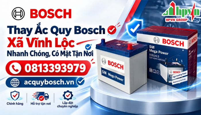 Cửa H&agrave;ng Ắc Quy Bosch X&atilde; Vĩnh Lộc Ch&iacute;nh H&atilde;ng