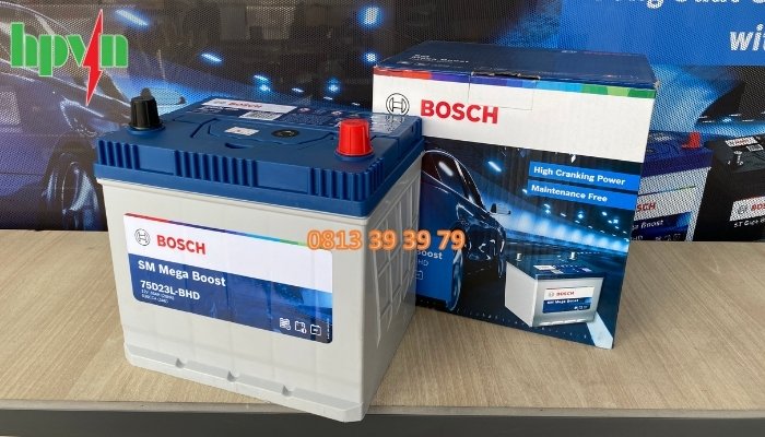 Sản phẩm bình ắc quy Bosch 75D23L 12V - 65Ah