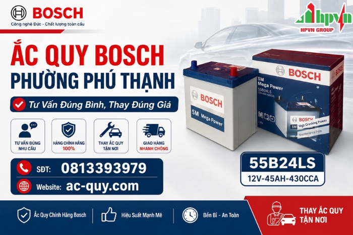 Ắc Quy Bosch Phường Phú Thạnh – Tư Vấn Đúng Bình, Thay Đúng Giá