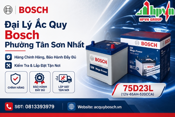 Ắc Quy Bosch Phường Tân Sơn Nhất – Hàng Chính Hãng, Bảo Hành Đầy Đủ