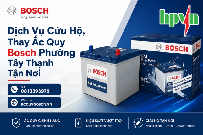 Dịch Vụ Cứu Hộ, Thay Ắc Quy Bosch Phường Tây Thạnh Tận Nơi