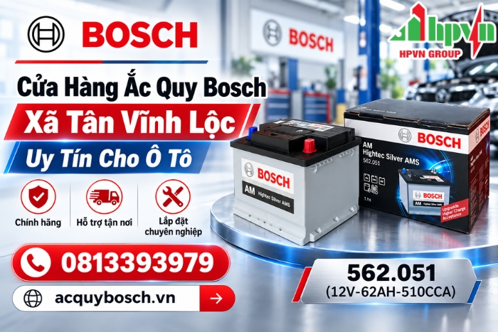 Cửa Hàng Ắc Quy Bosch Xã Tân Vĩnh Lộc Uy Tín Cho Ô Tô