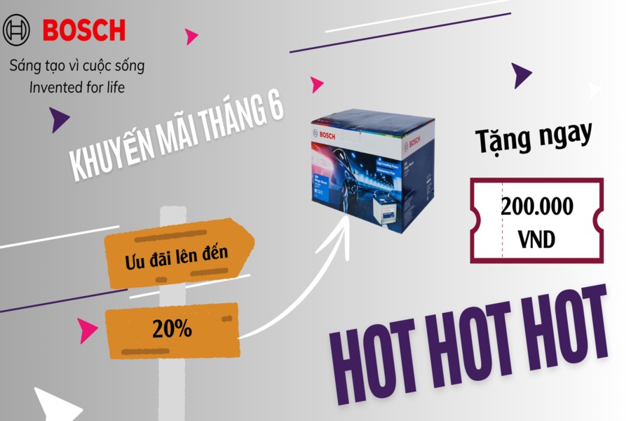 KHUYẾN MÃI ẮC QUY BOSCH THÁNG 6/2024 -  SM MEGA BOOST