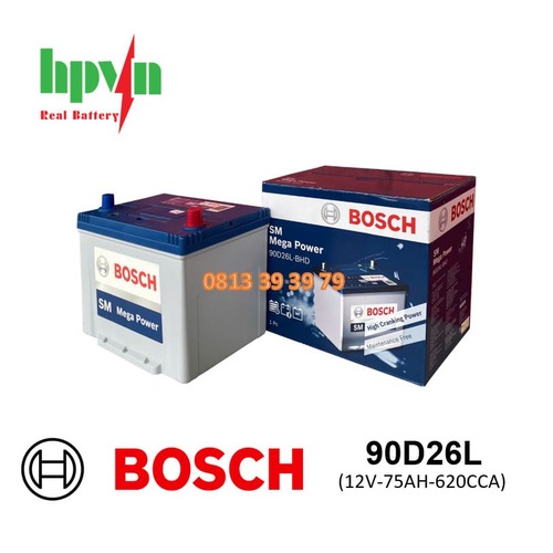 Ắc Quy Bosch 90D26L(12V - 75AH)